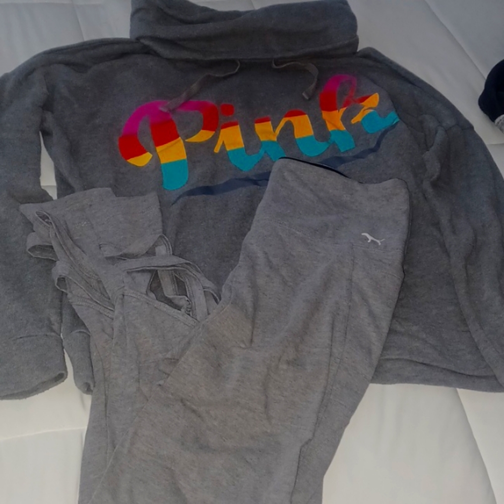Victoria secret PINK pull over & leggings bundle
